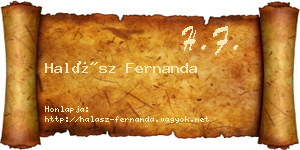 Halász Fernanda névjegykártya